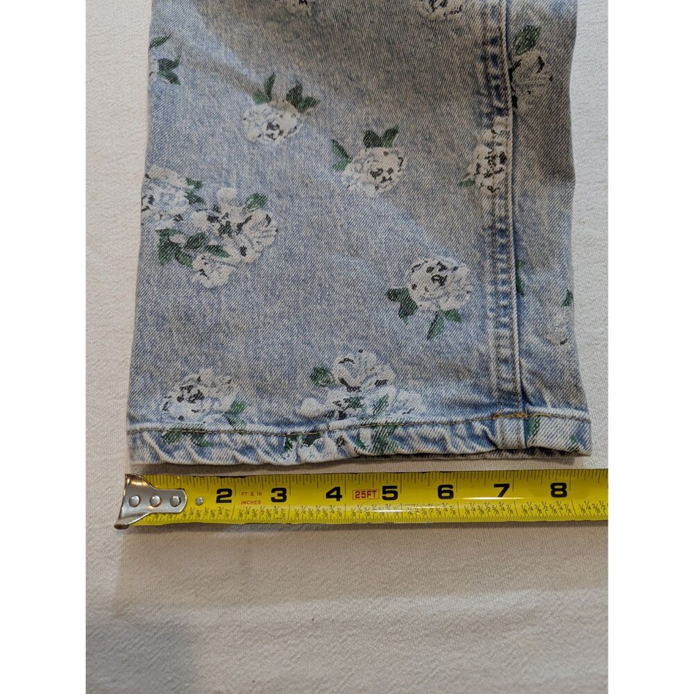 Wild Fable Floral Print Jeans Womens 29x31 90s Relaxed Straight Acid Wash Denim - Picture 2 of 7